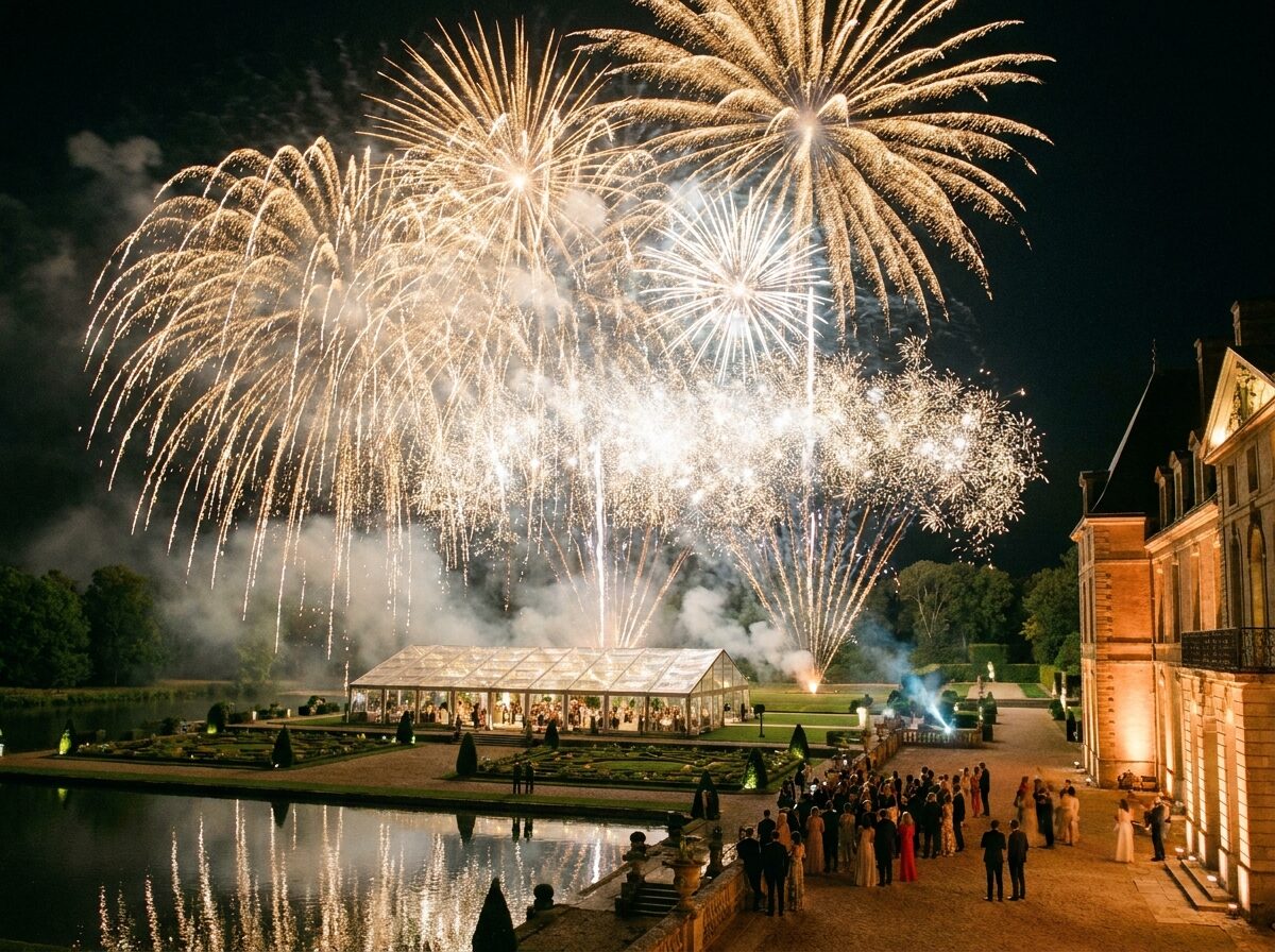 Pokaz pirotechniczny na weselu